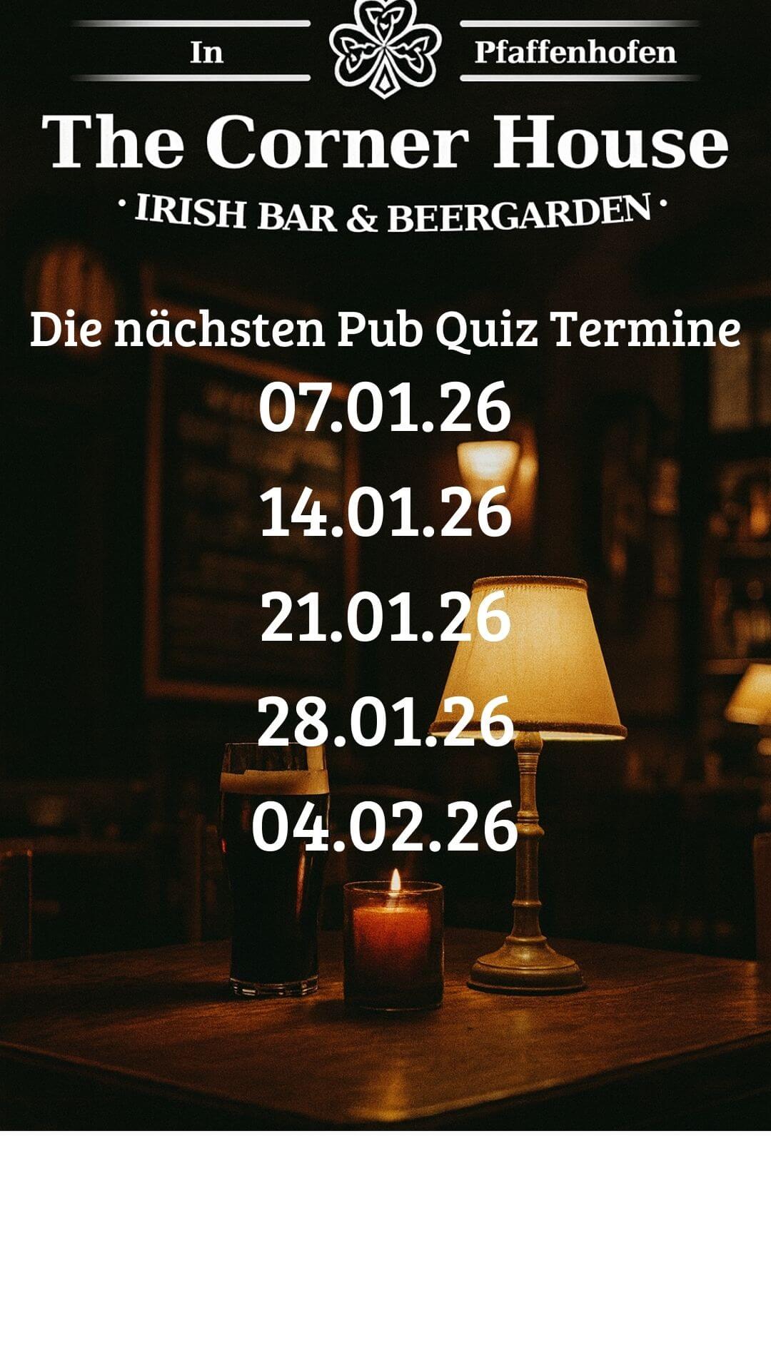 Unsere nächsten Pub Quiz Termine